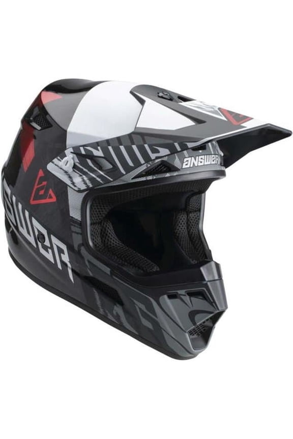 AR3 Ronin MX Offroad Helmet Black/White/Crimson XL