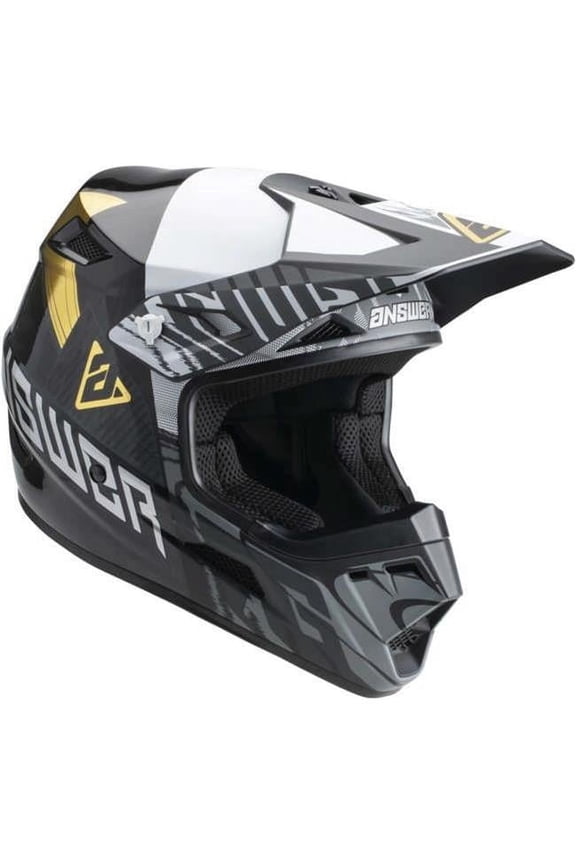 AR3 Ronin MX Offroad Helmet Black/White/Gold XL