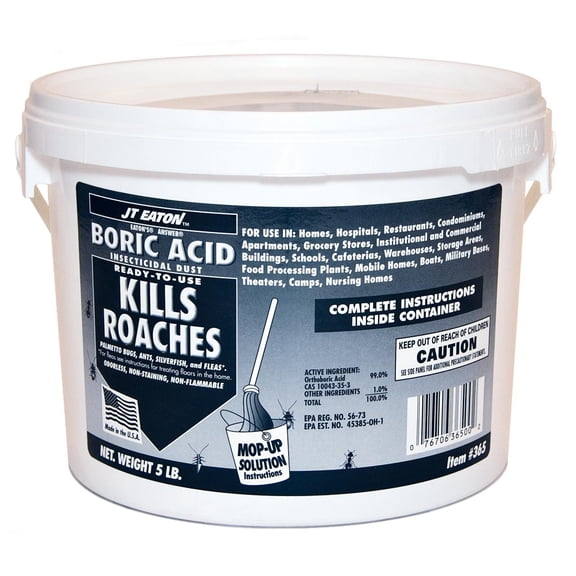 Answer Boric Acid Insecticidal Dust  5 lbs Bulk Pest Control Dust for Crawling Insects, Long-Lasting Residual and Easy Application