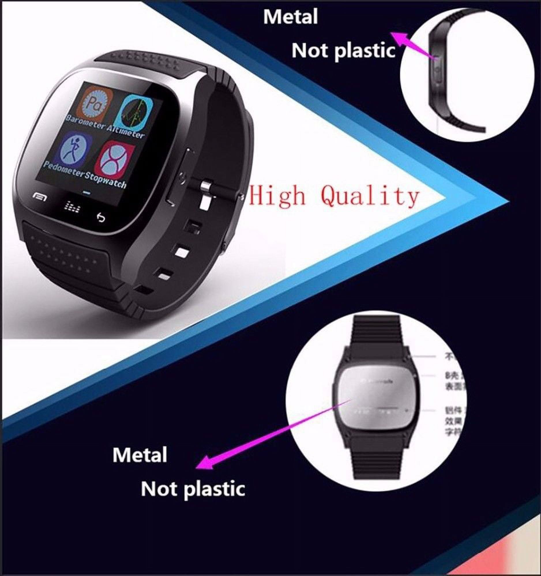 Answer Receive calls Bluetooth Smart Watch for Samsung Android Phone M26black Walmart