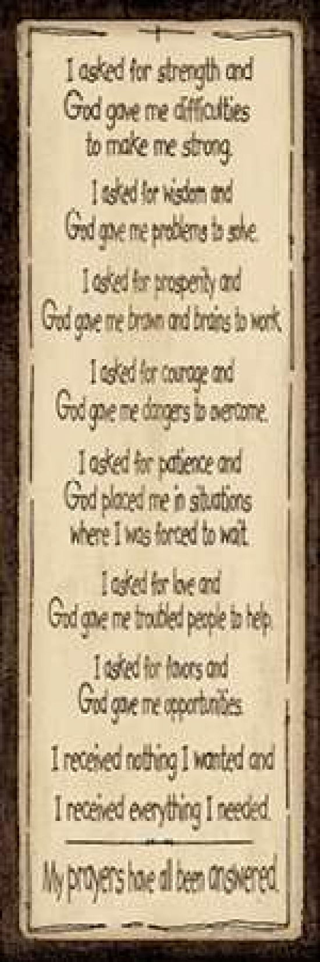 Answered Prayers Canvas Art - Jo Moulton (12 x 36)