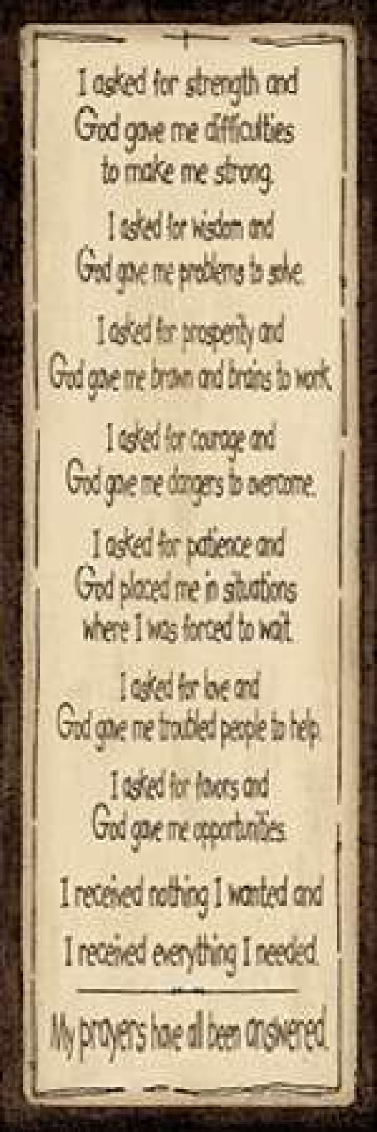 Answered Prayers Canvas Art - Jo Moulton (8 x 24)