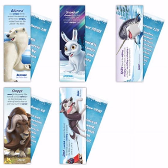 Answers In Genesis 186802 VBS-Operation Arctic-Bookmark-KJV-Animal Pals - Pack of 10