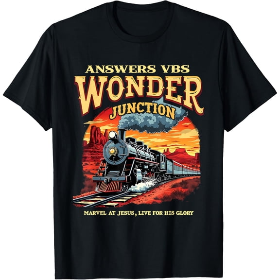 Answers VBS Wonder Junction Christian Train Theme Graphic T-shirt