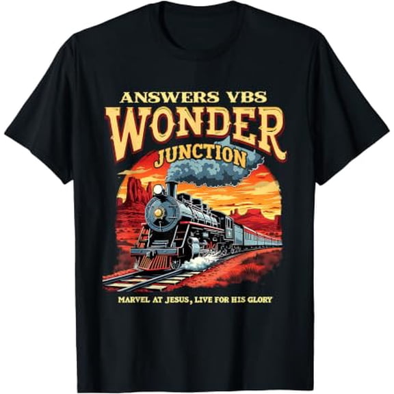 Answers Vbs Wonder Junction Christian Train Theme Graphic T-Shirt