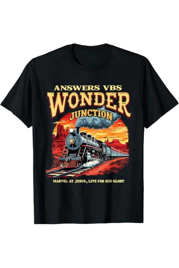 Answers Vbs Wonder Junction Christian Train Theme Graphic T-Shirt