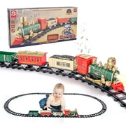 Ant Class Electric Train Toy for Boys Girls with Sound & Light, Railway Kit Under Around The Christmas Tree