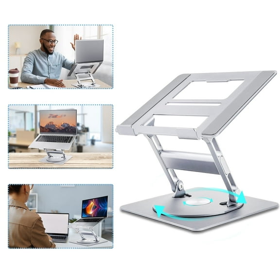 Ant Class Portable Laptop Stand for Desk, Adjustable Foldable Aluminum Laptop Holder Riser with 360° Rotating, Compatible with 10-17 inches