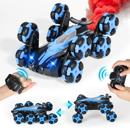 Ant Class RC Car, 2.4GHz Drift Stunt Remote Control 8 Wheels RC Off-Road Climbing Car with Spray & Gesture Control, Christmas Birthday Gift for Kids Boys Girls