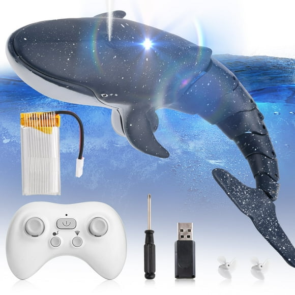 Ant Class Remote Control Whale Toys, RC Shark Spray Water Boat Toy for Boys Girls, Swimming Pool Toys, RC Boat for Kids, Diving Toys for Pool