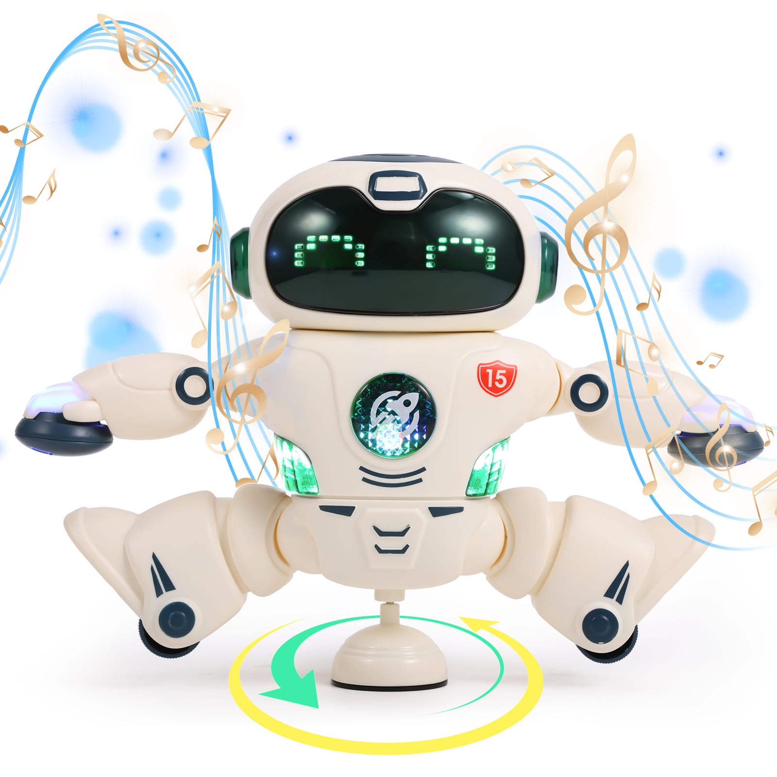 Ant Class Spinning Robot Toys for Kids, Dancing Robot with Music