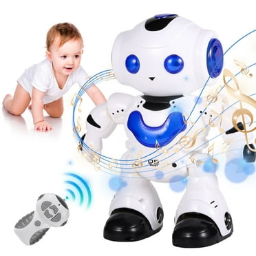 Ant Class Walking Dancing Robot Toys for Kids, RC Robot with LED Lights & Music, Smart Interactive Electronic Robot Toy for Toddler Boys Girls,606-2