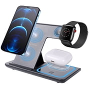 Ant Class Wireless Charger with Adapter, 3 in 1 Fast Charging Station for Apple Devices, iPhone 15 14 13 12 Pro Max/Pro, Apple Watch Charger 8/7/6/5/4/3/2,AirPods
