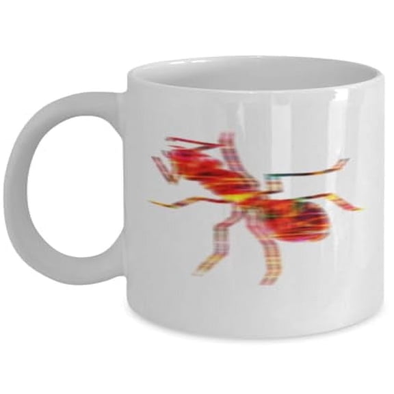Ant 11 oz Coffee Mug - Crawling Bug Insect Gift White Ceramic