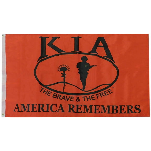 Ant Enterprises KIA 3x5 100D Polyester Red Flag