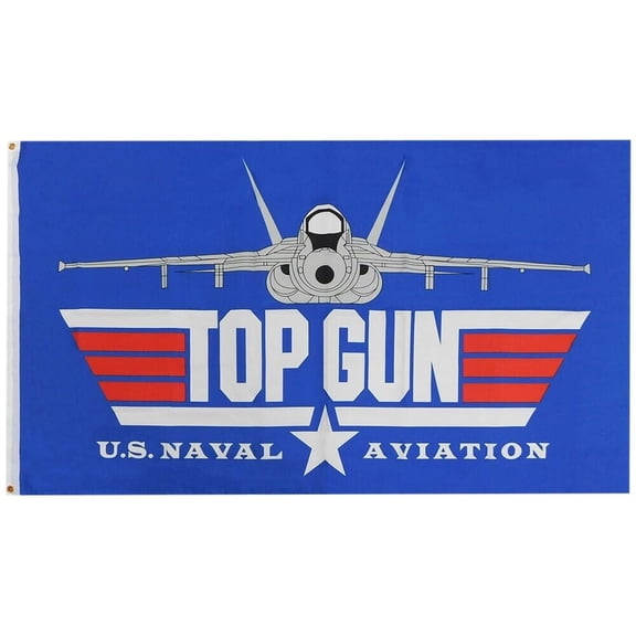 Ant Enterprises Top Gun U.S. Naval Aviation Blue Flag 3'x5' 3x5 Banner F1426 (EE) Licensed