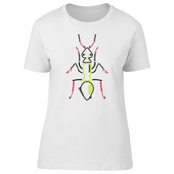 Ant In Modern Line Art T-Shirt Women -Image by Shutterstock, Female x-Large