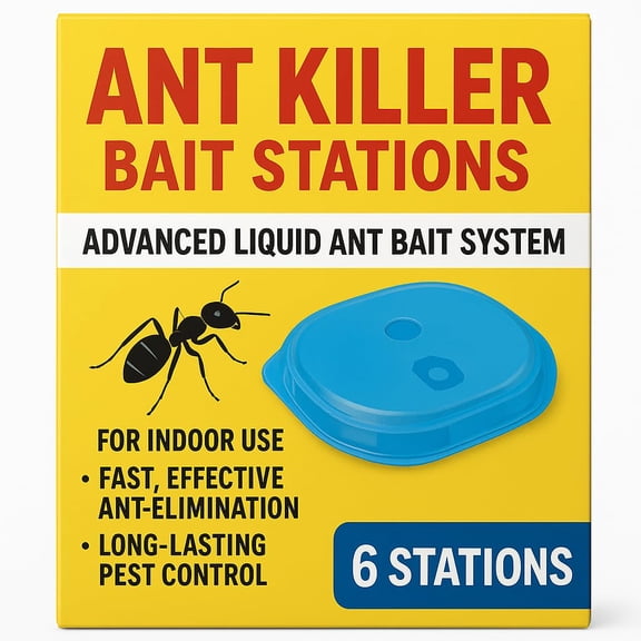 Ant Killer Bait Stations T300 6 Count Liquid System for Powerful Indoor Ant Elimination Effective Ant Control Traps for Home, Kitchen & Indoor Use Kills Ants Fast with Easy-to-Use Bait (Over 1