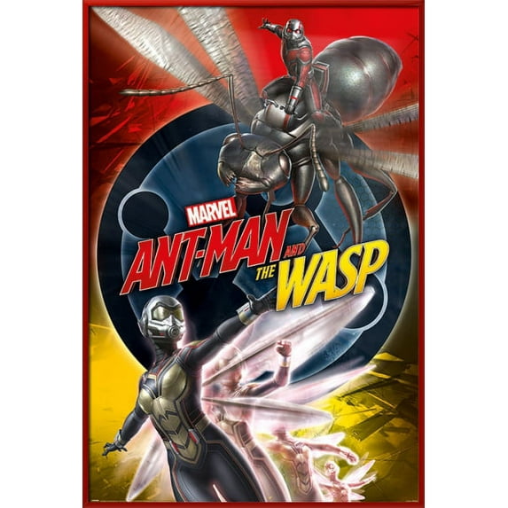 Ant-Man And The Wasp - Framed Marvel Movie Poster (Unite) (Red Plastic Frame)