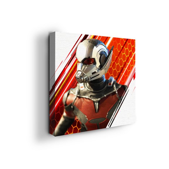 Ant Man Canvas Wall Art by Mavis Print- 14x14 inches Marval Wall Decor | HD Printed & Wooden framed wall art | Modern Wall Decor for Bedroom, Living Room, Office, Kids Room | Made in USA