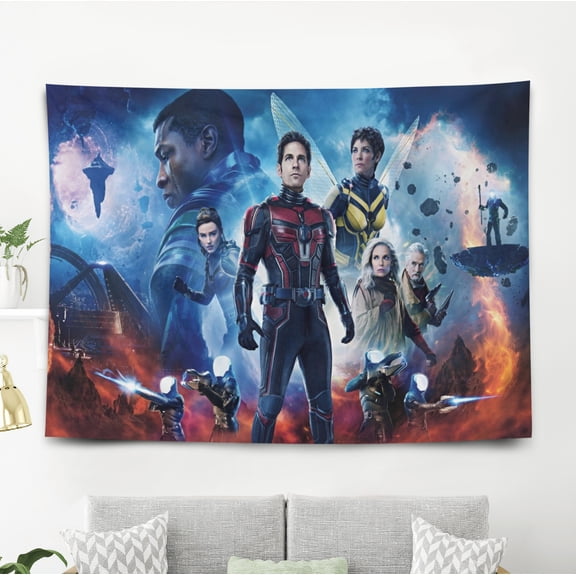 Ant Man and the Wasp Quantumania Tapestry Gift Wall Hanging Backdrop for Room Bedroom Girls Fans Background Banner Party Birthday Supplies Decor