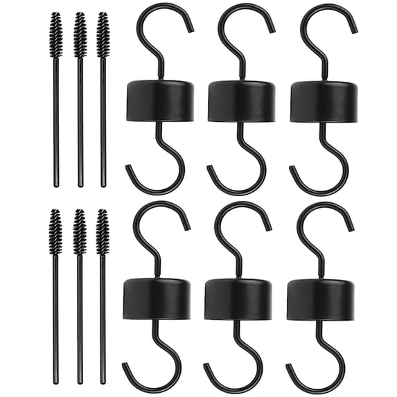 Ant Moat,Ant Guard Hook, Hummingbird Feeders Hooks,Moat for Hummingbird and Oriole Feeders, Nectar Feeders (6 Pack Black)