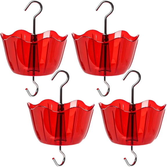 Ant Moat for Hummingbird Feeders 4 Pack,5 oz High CapacitySuitable for Outdoor Patio Hanging Feeder, Garden Decoration, Sturdy and Leak-Proof(Bottle not Included