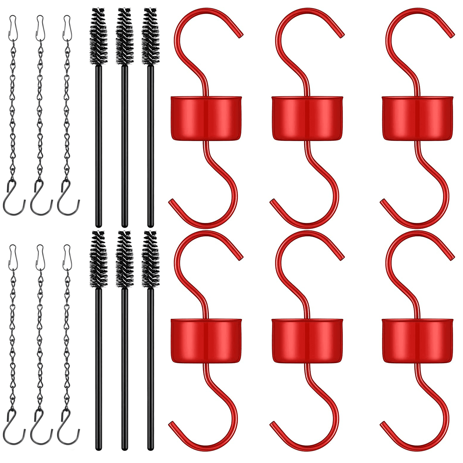 Ant Moat for Hummingbird Feeder,6 Pack Red Umbrella Ant Guard with