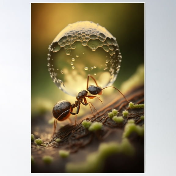 Ant Poster Wall Art, Modern Wall Decor For Living Room Bedroom, 8x12 UNFRAMED