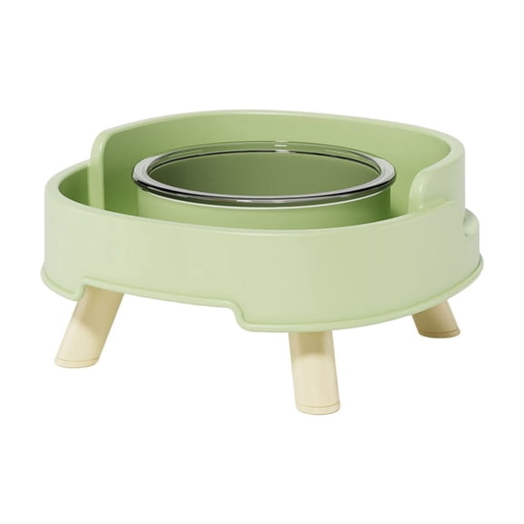 Ant Proof Cat Food Bowl, Elevated Pet Glass Dish with Deep Anti Ant Moat Stand, Stress Neck Free, Non-Spill Food and Water Bowls for Outdoor & Indoor Cats/Small Dogs
