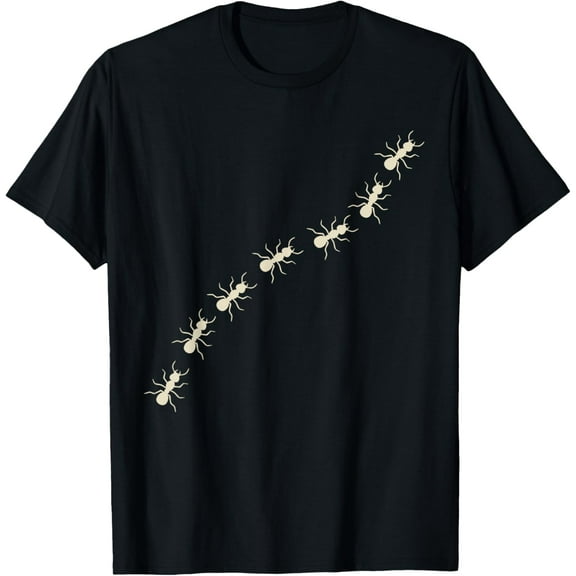 Ant Walk cute men girl and women Ants Insects Ant keeping T-Shirt100% cotton short-sleeved shirt for both men and women