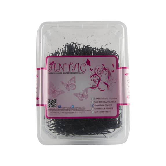 Antaç Thin Black Knob Hairpin 200 gr