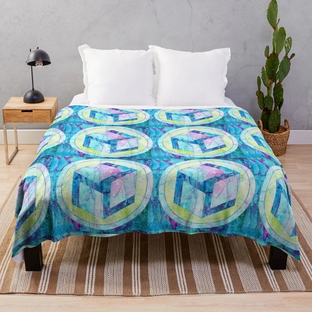 Antahkarana Meditation Throw Blanket Soft Bed Blankets