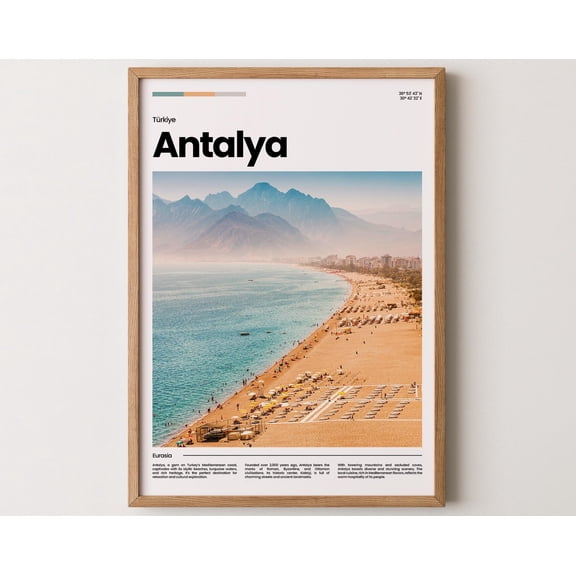 Antalya Poster, Antalya Print, Antalya Photo, Antalya Art, Türkiye Poster, Türkiye Print, Travel Poster Gift, 8x12 UNFRAMED
