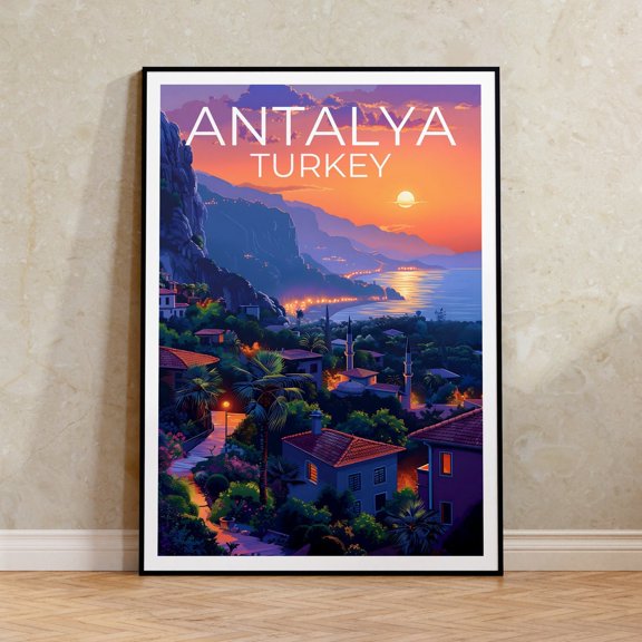 Antalya Turkey Coastal City Travel Wall Art Decor Unframed Paper Print