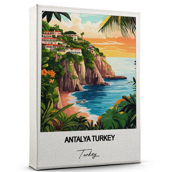Antalya Turkey Travel Wall Decor Scenic Travel Canvas Print of Turkey Canvas Beautiful Gift for Home, Office, or Living Space
