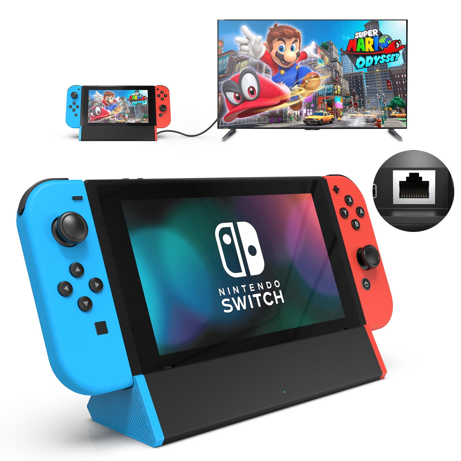 Antank Portable Nintendo Switch OLED Dock, 4K HDMI, 1000Mbs LAN