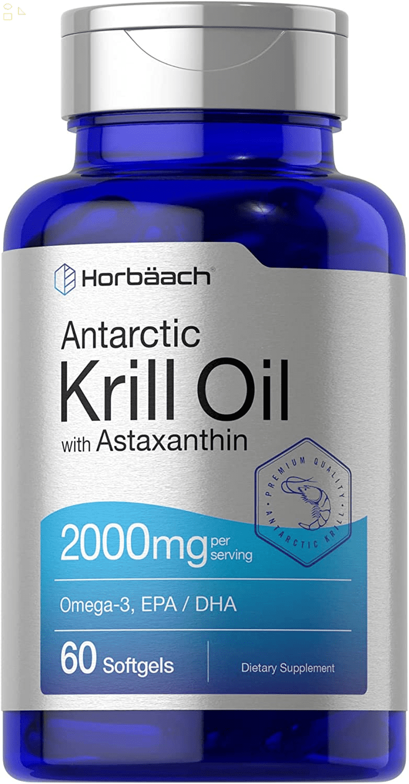 Antarctic Krill Oil 2000Mg 60 Softgel Capsules Omega3, EPA, DHA