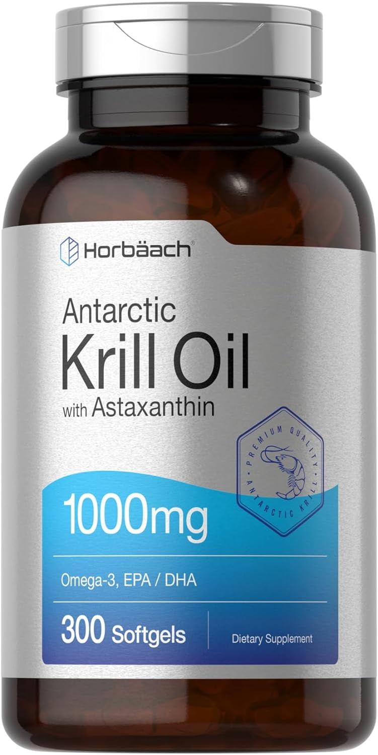 Antarctic Krill Oil | 300 Softgel Capsules | Value Size | by Horbaach