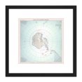thumbnail image 1 of Antarctic Regions 1962 Map 8X8 Inch Square Wooden Framed Wall Art Print Picture with Mount, 1 of 4