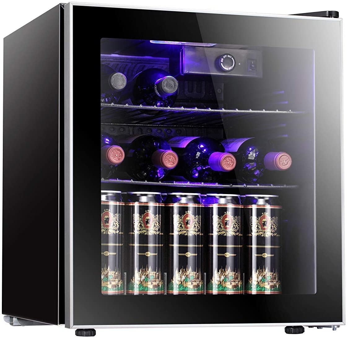 Refrigerador Pequeño Para Cuarto 6-Bottle Wine Cooler, Mini Fridge with  Wine Rack and Temperature Control