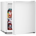 thumbnail image 1 of Antarctic Star Mini Fridge Compact Refrigerator with Freezer, Single Reversible Door, Dorm Fridge, Removable Glass Shelf, Defrost Button, for Bedroom, Office, Garage, 1.4 Cu. Ft, White, 1 of 14