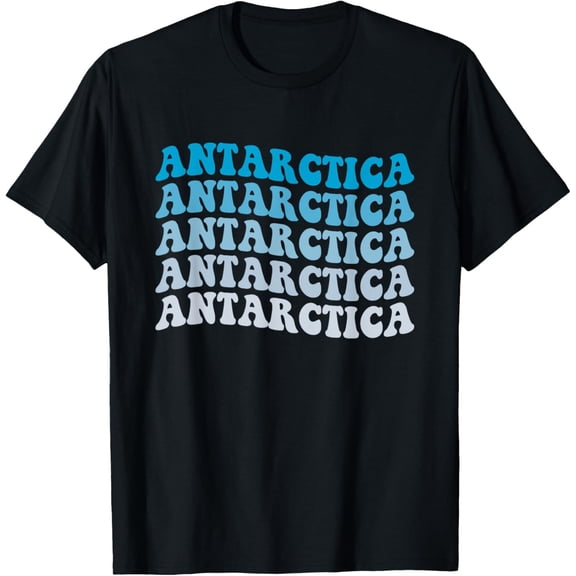 Antarctica Groovy - White Continent T-Shirt