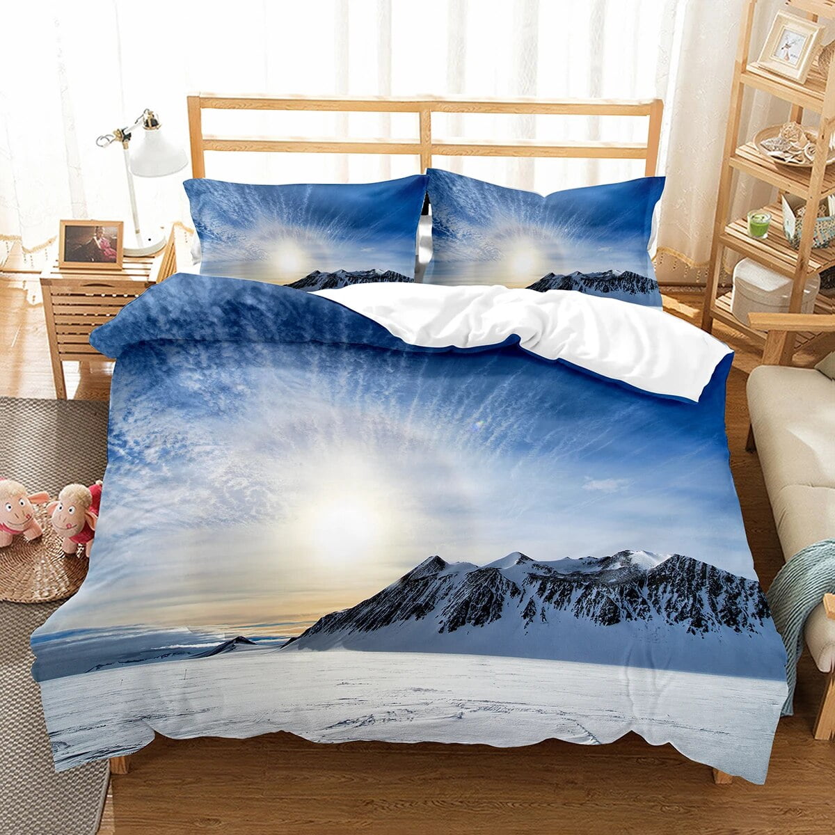 Mammoth Ice Age Pattern Print Duvet Cover Bedding Set