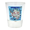 thumbnail image 1 of Antarctica Map and Attractions Collage Shot Glass, 1 of 1