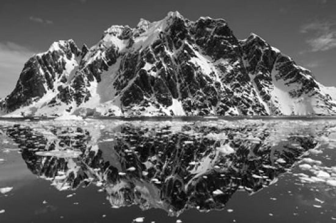 Antarctica Mountain peaks reflected in the Lemaire Channel Canvas Art - Paul Souders DanitaDelimont (37 x 25)