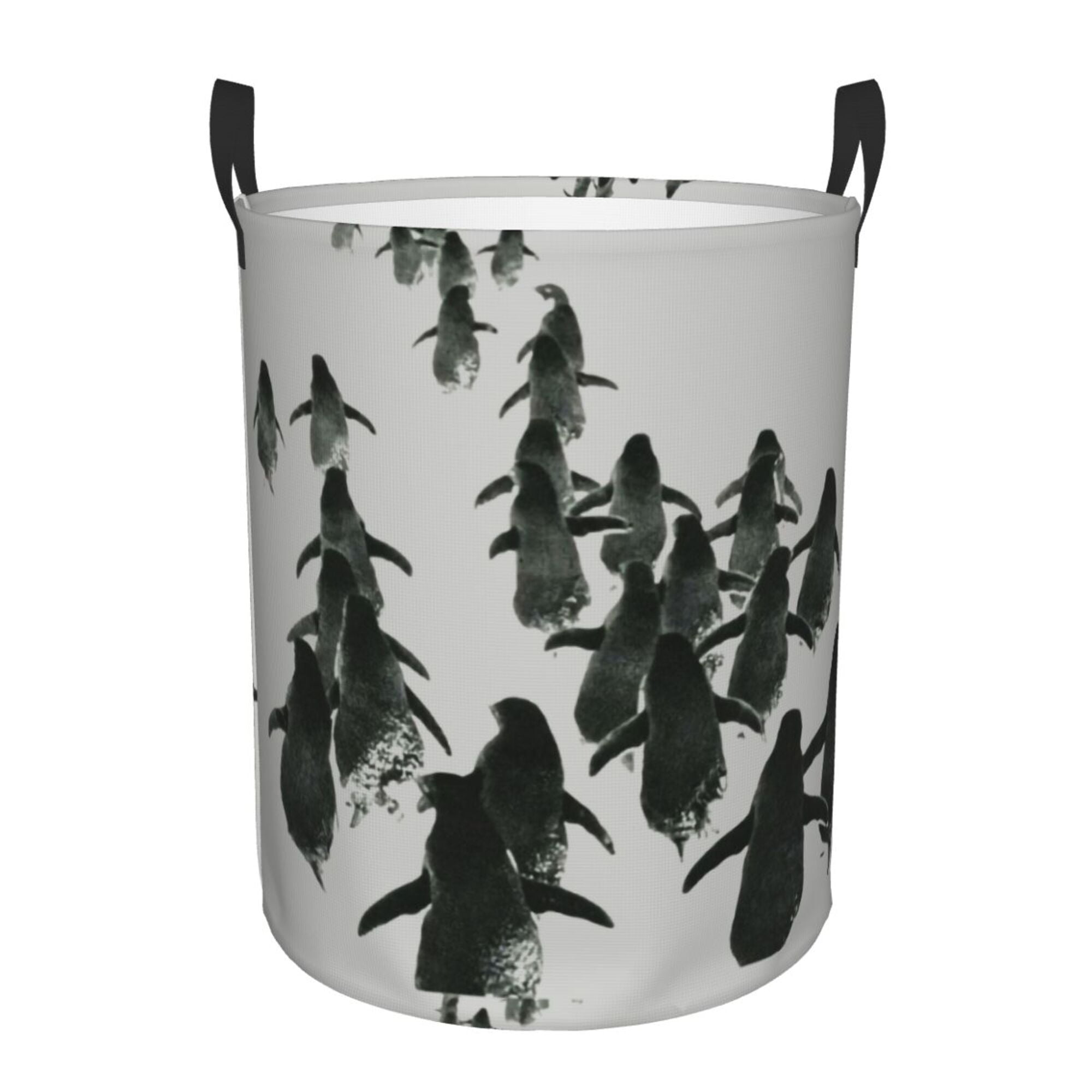 AntarcticaPenguin Circular Laundry Basket (With Handle) Waterproof