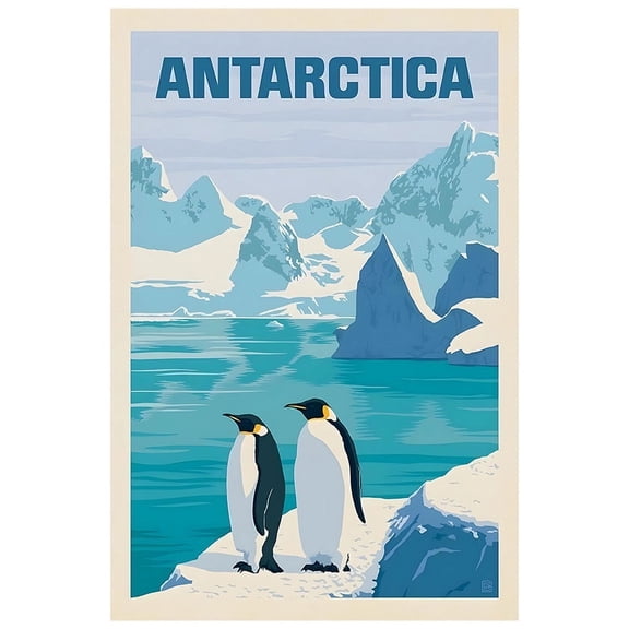 Antarctica - Vintage Travel Poster (8x12Inches(US/CANonly))
