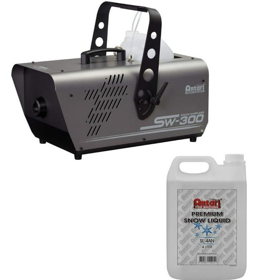 Antari SW-300 Long-Throw Snow Machine Bundle with 4L BOTTLE - STANDARD SNOW FLUID