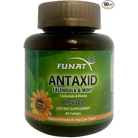 Antaxid con Calendula, Menta y Papaya 60 comprimidos masticables // Antaxid Con Calendula, Menta y Papaya.